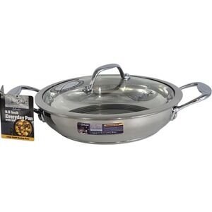 David Burke Splendor Series Everyday 9.5" Stainless Steel Pan With Lid Cookware